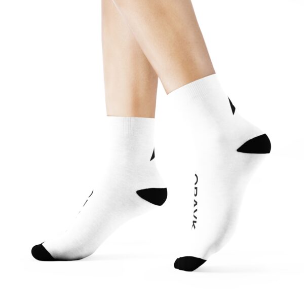 White Athletic Socks with Black