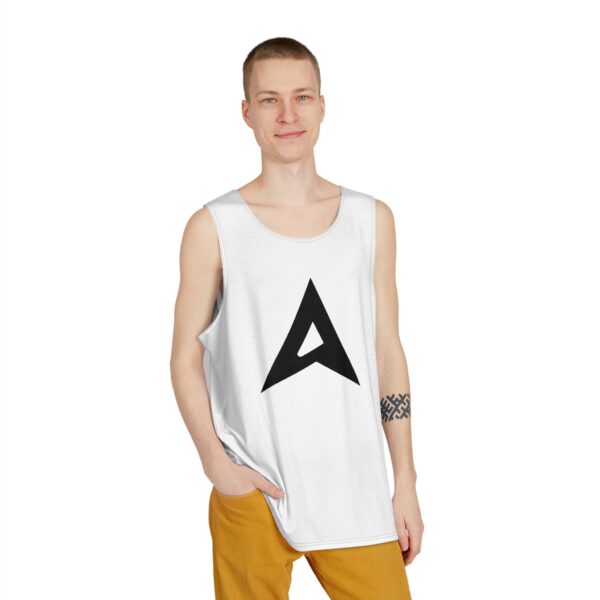 Men's White Graphic Tank Top - Casual Summer Muscle Tee